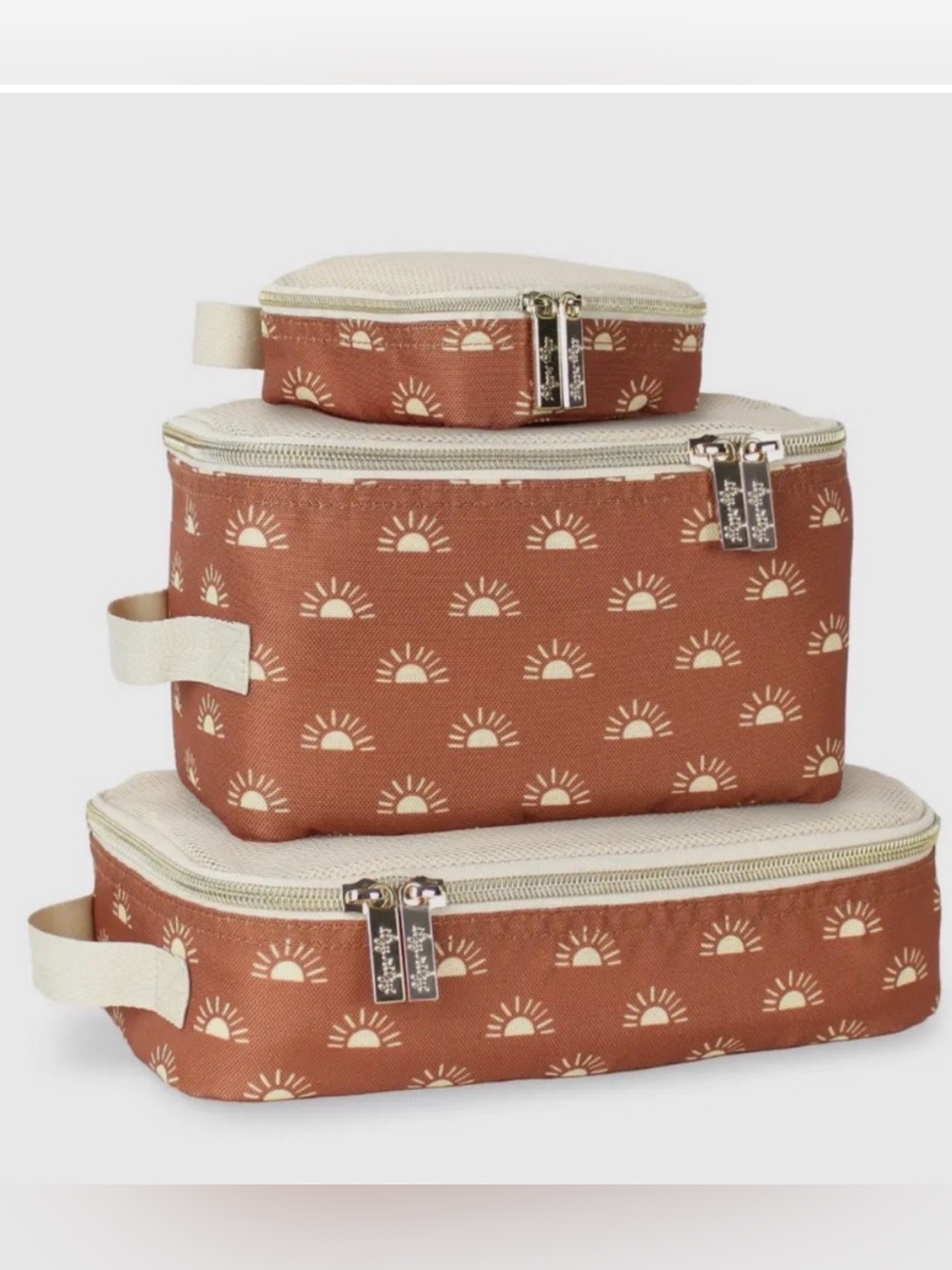 Itzy Ritzy Like A Boss Packing Cubes- Terracotta Sunrise + Bonus